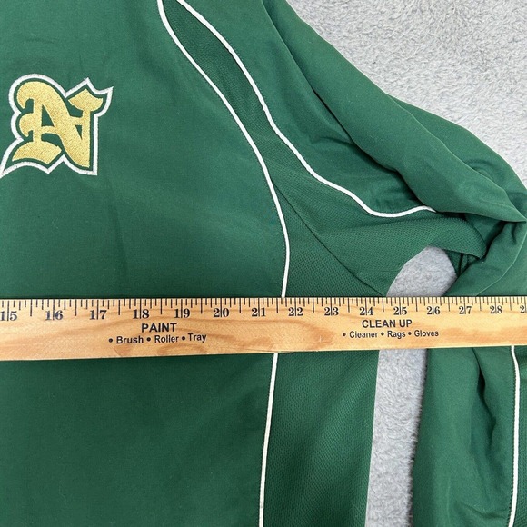 Mizuno Track Jacket Mens XL Green Running 1/4 Zip Lined Pockets Vented Back - Picture 2 of 16